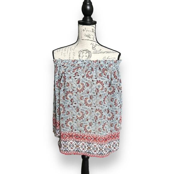 Knox Rose Floral Off-Shoulder Boho Blouse Small - Picture 1 of 8